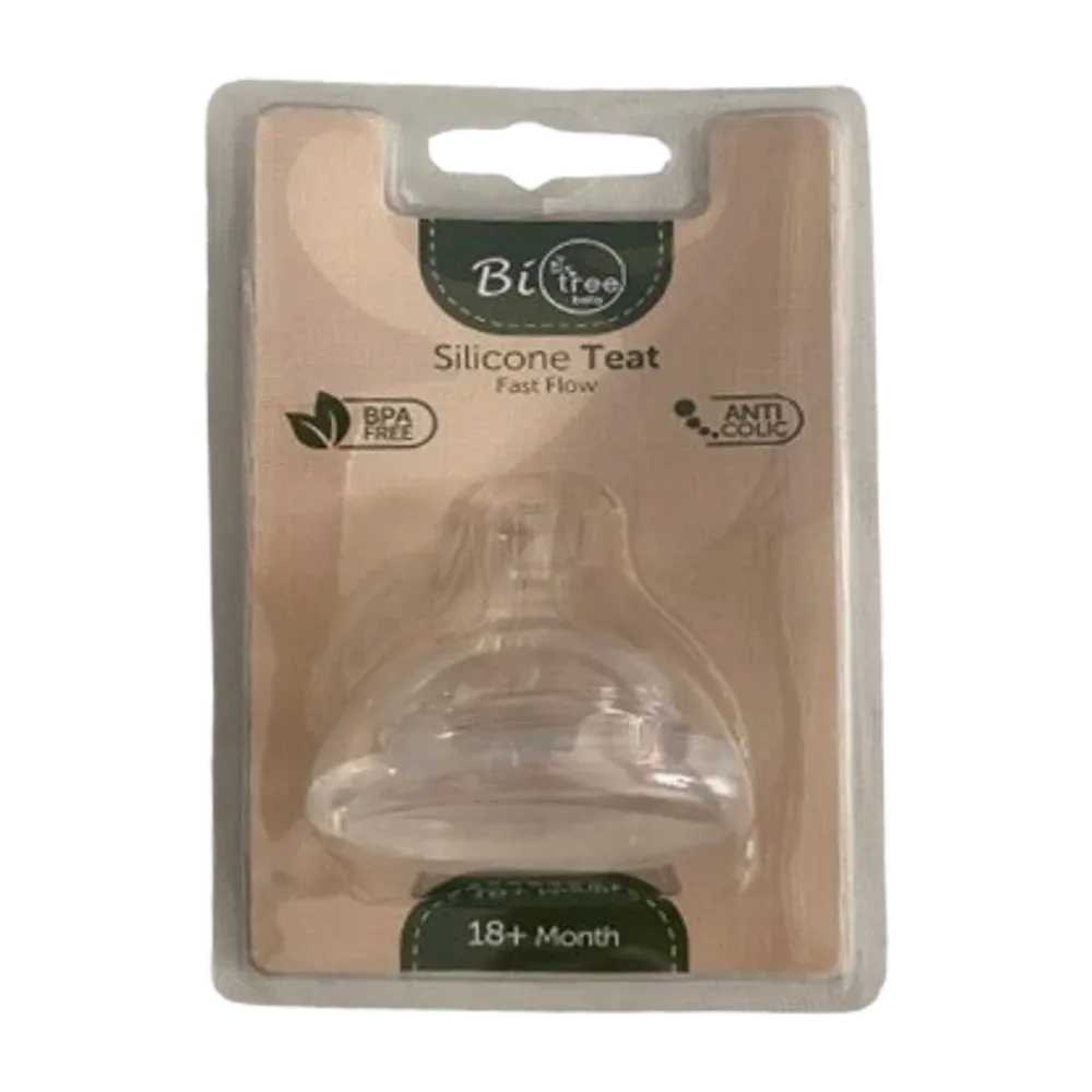 Silicone Teat Fast Flow 18+ Month (Bio Tree)