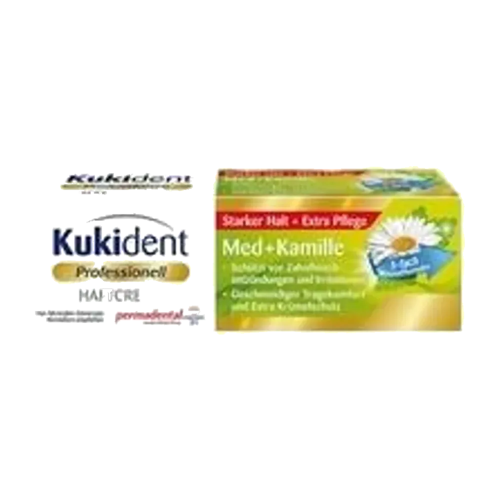 Kukident Extra Strong Med + Kamille 40g – Ngjitës për dhëmbë