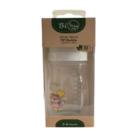 Wide Neck PP Bottle 250ml 0-6 Months (Bio Tree)