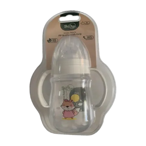 Wide Neck PP Bottle with Grip 150ml 6+Months (Bio Tree)