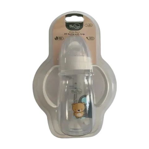 Wide Neck PP Bottle with Grip 250ml 6+ Months (Bio Tree)