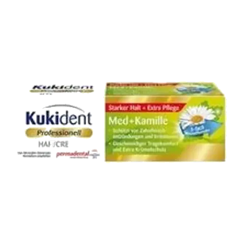 Kukident Extra Strong Med + Kamille 40g – Ngjitës për dhëmbë
