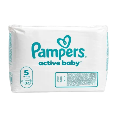 Pelena Pampers Active Baby nr. 5 (11–16 kg), 64 copë