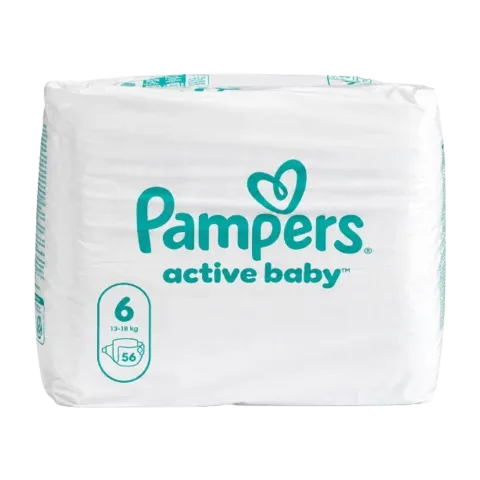 Pelena Pampers Active Baby nr. 6 (13–18 kg), 56 copë